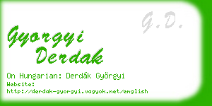 gyorgyi derdak business card