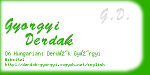 gyorgyi derdak business card